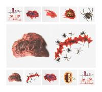 Toyvian 40 Unidades Tatuajes Temporales de Cicatrices para Halloween, Pegatinas Faciales Creativas y Fáciles de Quitar, Hechas de Papel Artesanal para Maquillaje y Juegos de Rol