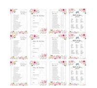Toyvian 48 Piezas Tarjetas de Juego Tarjetas de Preguntas y Respuestas Papel Juego de Fiesta de Compromiso y Despedida de Soltera para Bodas y Aniversarios, Patrón Delicado y Elegante