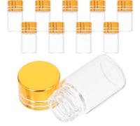 Toyvian 50 Mini Frascos de Vidrio Reutilizables para Aceites Esenciales con Diseño Elegante, Portátiles y Perfectos para Aromaterapia y Almacenamiento de Muestras