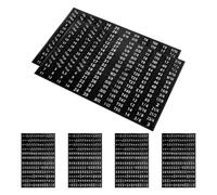 Toyvian 6 Hojas Etiquetas Organizadoras de Papel Negro para Caja de Herramientas Identificación Rápida y Apariencia Ordenada para Talleres y Garajes