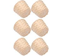 Toyvian 6 Piezas Cesta de Bambú Multiusos Grande para Escritorio y Hogar | Organizador de Artículos Varios, Decoración Elegante, Uso en Balcón o Habitación, Color Beige