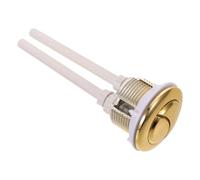 Toyvian Botón Pulsador Dorado 38mm para Cisterna Redonda de Inodoro | Plástico, Acabado Metálico Vintage, Doble Tecla, Tacto Claro, Instalación Sencilla, para Baños Familiares