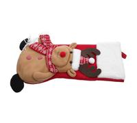 Toyvian Calcetín Diseño de Reno de Dibujos Animados y Fácil de Limpiar de Poliéster Marrón Navideño Gran Capacidad de Almacenamiento para Decoración de Fiestas y Árbol de Navidad