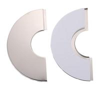 Toyvian Cubierta de Acero Inoxidable Resistente al Óxido para Tuberías de Agua Tapa Decorativa Embellecedor Funcional para Fontanería, 2 Piezas para Agujeros en Pared
