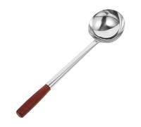 Toyvian Cuchara Resistente al Calor de Madera y Acero Inoxidable para Wok Mango para Utensilios de Cocina en Restaurante y Mesa de Comedor