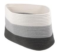 Toyvian Cuerda de Algodón Cesta de Almacenamiento Redonda, Tejida | Organizador Simple de Textura Tejida, para Revistas y Cojines, Ahorro de Espacio, Hogar y Entrada