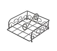 Toyvian Expositor de Servilletas Porta Pañuelos de Hierro Negro, Diseño Sencillo y Compacto, Ahorra Espacio y Es Fácil de Usar, para Mesa y Escritorio