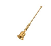 Toyvian Extintor de Llama de Mecha Metálico Dorado de 6,5 Pulgadas Mango Largo de Aluminio y Hierro, Accesorio Apagavelas Elegante para Fiestas y Hogar, Previene Goteo y Quemaduras