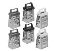 Toyvian Mini Rallador de Alimentos de Acero Inoxidable con Diseño de 4 Lados, Portátil y Fácil de Limpiar para Queso Duro, Ajo y Verduras en Cocina o Picnic