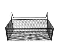 Toyvian Organizador Colgante de Mesilla de Noche para Cama, Hierro Negro | Taladro, con Ganchos, Malla de Hierro, para Libros y Camas Hospitalarias, Ahorro de Espacio