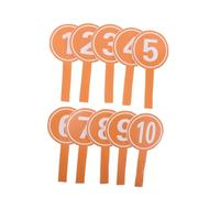 Toyvian Paletas de Puntuación Portátiles 1-10 Naranja Color Claro 9,5x19 Cm Espuma Set 10 Piezas para Animadoras Eventos Deportivos Aula Votación y Competición