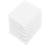 Toyvian Placa de Pared de Color Claro para Cables Función Antihumedad y Ocultación de Cables, Material Pc, 6 Piezas, Espaciamiento de Montaje 60mm para Renovación del Hogar
