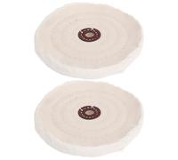 Toyvian Rueda de Pulido de Algodón Beige Alta Productividad Sostenida 2 Piezas Diámetro 144mm para Metal y Piedra Compatible Proyectos DIY E Industrial
