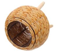 Toyvian Soporte para Plantas de Interior con Diseño Trípode en Madera, Cesta Tejida para Macetas en Cocina o Jardín, Elevador para Plantas y Protección en Espacios Modernos