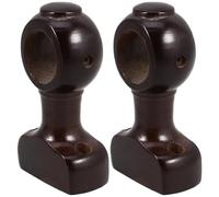 Toyvian Soportes de Madera para Barras de Cortina 2piezas Diseño Versátil y Base Decorativa para Baño y Salón