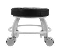 Toyvian Taburete Giratorio y Altura Baja para Pedicura Asiento Cómodo con Ruedas de PU y Plástico, Diseño Elegante Color Aleatorio en Salones de Belleza para Uso Versátil