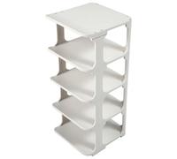 Toyvian Zapatero Multiusos de Plástico Blanco, Apilable, Gran Capacidad | Combinación Libre, Limpieza Sencilla, Estilo Simple y Elegante, Organizador una Sola Línea