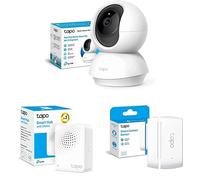 TP-Link Bundle of TAPO C210, Cámara Wi-Fi Interior 3 MP (2K) + Tapo H100, Smart Hub + 2X Tapo T110, Sensor de Contacto Inteligente