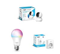 TP-Link - Cámara de Vigilancia + WiFi Enchufe Inteligente + Bombilla LED Inteligente