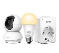 TP-Link - Cámara IP WiFi y Webcam + Bombilla Wi-Fi + WiFi Enchufe Inteligente Mini tamaño para Controlar su Dispositivo Desde Cualquier Lugar