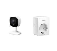 TP-Link IP Camara Vigilancia WiFi Interior + WiFi Enchufe Inteligente Mini Tamaño