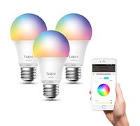 TP-Link 【NUEVO】 Bombilla LED Inteligente, Bombilla WiFi, Multicolor, Regulable, E27, 8.7W 806lm, Compatible Alexa, Echo y Google Home, Tapo L530E(3-pack)