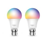 TP-Link Tapo Smart Bulb, Smart Wi-Fi LED Light, B22, 60W, Energy saving, Works with Amazon Alexa and Google Home, Colour-Changeable, No Hub Required Tapo L530B(2-pack)[Energy Class F]