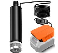 TPDL Bomba de agua con batería para inodoro DeWalt 18 V 20 V, batería de litio, bomba de transferencia de 120 W y 12 V con cable de 5 m, bomba de succión de aceite portátil, pistola de aceite, bomba