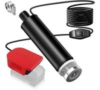 TPDL Bomba de agua/sumidero compatible con batería Einhell 18V PXC, bomba de transferencia de agua 120W 12V con cable de extensión de 4.5m, bomba de succión de aceite portátil, pistola de aceite