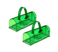 TPDRKOWJX Trampas for Ratas, trampas for, Receptor de Ratones S/M/L/XL Ratón Roedor Plegable Reutilizable Ratones Ratonera Jaula for (Color: 2 Piezas marrón)(2PCS Green)