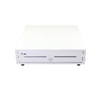 TPV CAJON PORTAMONEDAS EQUIP APERTURA MANUAL Y AUTOMATICA CONECTOR RJ11 COLOR BLANCO