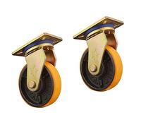 TQNVCKFP de Alta Resistencia Poliuretano Ruedas para carros, 4 Pulgada, Industrial Ruedas giratorias con Opcional Frenos, 2 Pcs, Single Rueda Capacidad de Carga 800kg/1760lbs
