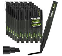 Tracer 2.0 Marcador permanente con punta de cincel, 36 piezas, negro