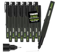 Tracer 2.0 Rotuladores Permanentes Negros Punta Ultrafina x12