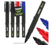 Tracer 2.0 Rotuladores Permanentes Punta Fina 4 uds Negro Azul Rojo