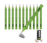 Tracer 4H - Lápices de carpintero (plomo duro), paquete de 12 con sacapuntas de carpintero