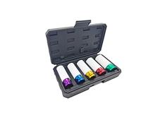 TRACER Juego 5 Llaves de Vaso Impacto 1/2" Accionamiento Cr-Mo, 15-22 mm, Estuche Robusto