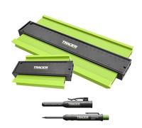 Tracer Juego de lápices de construcción de calibre de contorno y agujero profundo. Herramientas de perfil preciso de 130 mm y 250 mm. Juego de 2 lápices de calibres y carpinteros