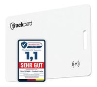 TRACKCARD® Tag AirTag Tarjeta alternativa para cartera - Recargable, inteligente, delgada y ruidosa, para Apple Donde Es & Find My (iOS) iPhone Bluetooth Tracker Tarjeta - Edición limitada (blanco)