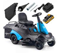 Tractor de jardín - Motor Loncin de 224 cm³ - Ancho de corte de 66 cm - Cesto de recogida de 150 litros - Función de mulching - Descarga lateral - Tracción trasera