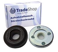 Trade-Shop Acoplamiento de brida de 22 mm + tornillo de orificio frontal M14 rosca compatible con amoladora angular Skil 9295 A1, 9245, 9370, 9375, 9380, 9385