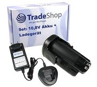 Trade-Shop Juego 2 en 1: batería de ion de litio 10,8 V/1500 mAh + cargador compatible con Würth 0700996210 Master 10.8 sustituye a Dremel 875 26150875JA 2607336867