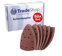 Trade-Shop Juego de 50 discos abrasivos compatibles con Bosch PDA100 PDA120 PDA240E PMF220CE PMF350CES, Ferm DSM1009, Meister MDS260-1