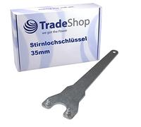 Trade-Shop Llave de orificio frontal / llave de dos orificios para amoladora angular grande, distancia de levas de 35 mm, 230 mm de largo, 5 mm de diámetro