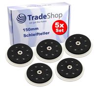 Trade-Shop - Plato abrasivo (15 agujeros, M8, diámetro de 150 mm, compatible con lijadora orbital Makita BO6050 BO6050J, sustituye a 197315-5 197314-7)