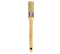 Tradineur - Brocha redonda para pintar, Nº 14, mango de madera y cerdas de fibra suave, uso universal, esmaltar, barnizar, retocar - Ø 32 mm Multicolor