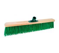 Tradineur - Cepillo duro multiusos para exterior, barrendero, cerdas duras, madera y plástico, acoplable a mango de rosca, limpieza, patio, terraza, jardín - 80 cm Multicolor