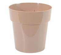 Tradineur - Maceta redonda de plástico, aro ancho, tiesto, macetero, recipiente para plantas, flores, balcón, terraza, hogar - 1,6 litros - 14,7 x 15 cm, color aleatorio