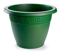 Tradineur - Maceta Redonda "Terracota" - Fabricado en Plástico - Macetero apto para Exterior e Interior del hogar - Ø 40 cm - Color Verde