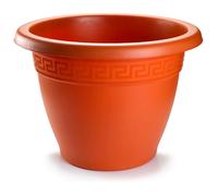 Tradineur - Maceta Redonda "Terracota" - Fabricado en Plástico - Macetero apto para Exterior e Interior del hogar - 25 cm - Color Marrón
